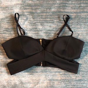 Black cut out bralette